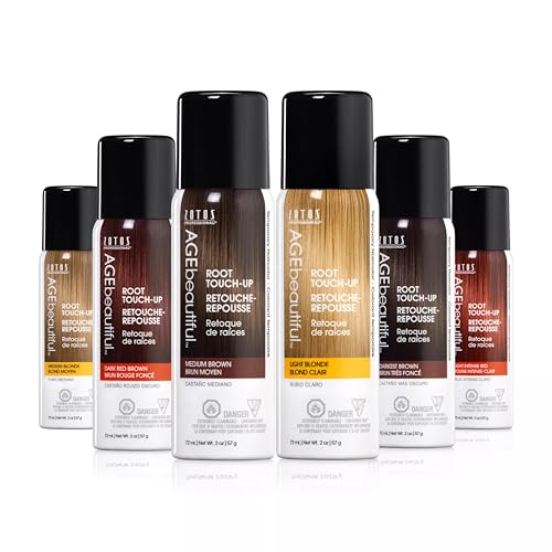 AGE beautiful Root Touch Up Hair Color Spray, Temporary Gray Coverage
