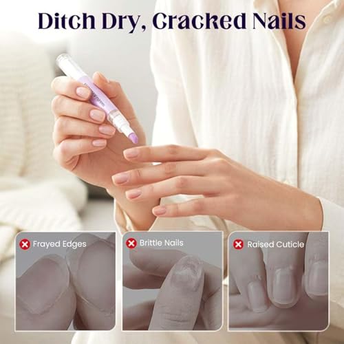2-in-1 Cuticle Oil Pusher Pen for Nail Care - Hydrate & Repair