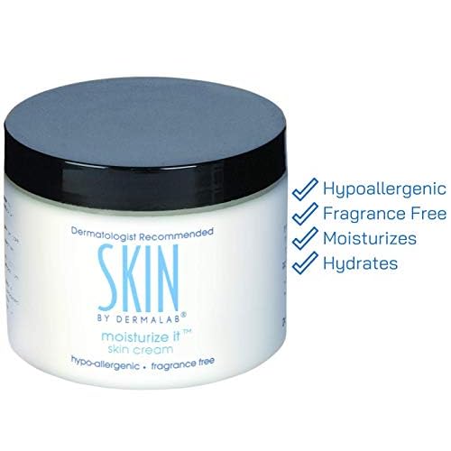Dermalab Moisturize It Skin Cream 4oz & Wash It Superfatted Hypoallergenic Fragrance Free Cleansing Bar | Moisturizing Lotion Hydrates Skin | Softens Skin with Collagen | Safe for Kids & Adults