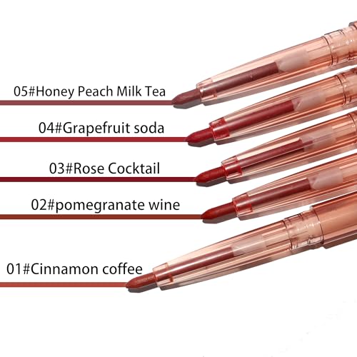 Waterproof Lip Liner & Matte Lip Glaze Set, 2 Pc Nude