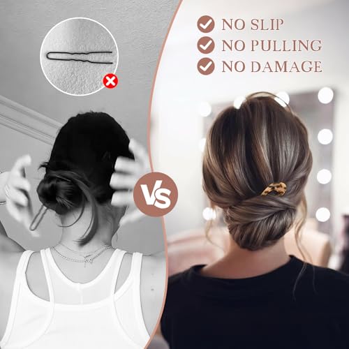 Benefree Tortoiseshell U-Shaped Hair Pins, 2 Pack
