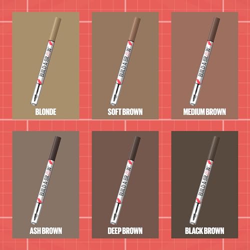 Maybelline Build-A-Brow 2-in-1 Brow Pen & Gel, Black Brown