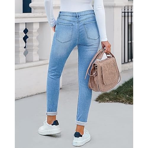 GRAPENT Fleece Lined Leggings Womens Skinny Jeans High Waisted Thermal Jeggings Winter Stretch Denim Pants Warm