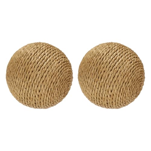 Sisal Cat Toy Ball, Interactive Scratching Balls for Kittens - 2Pc Set
