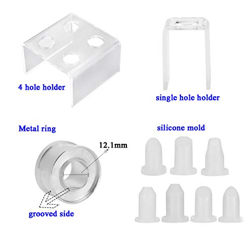 DIY Lipstick Mold Set - 9 Pcs Silicone Molds with 12.1mm Tube