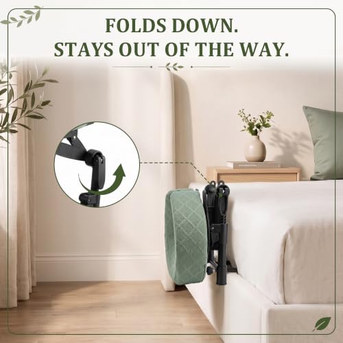 Massage Headrest for Bed with Adjustable Height & Armrest