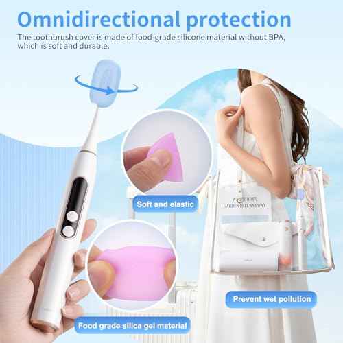 6 Pcs Toothbrush Covers Toothbrush Covers Caps£¬Replaceable Electric Toothbrush Head Cover Silicone Toothbrush Protector Cap for Household Travel, Bathroom, Gym£¬Camping