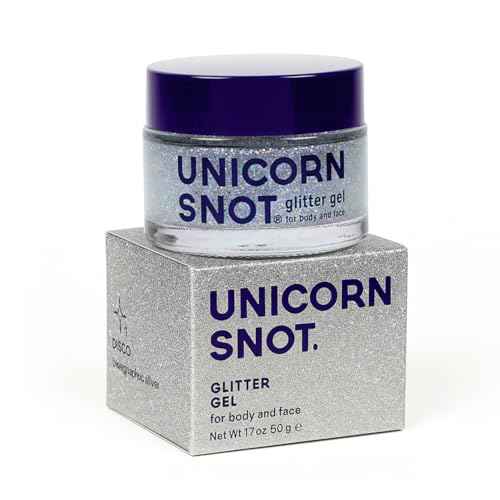 UNICORN SNOT Holographic Face Glitter & Body Glitter Gel | Holiday Glitter Makeup: Stocking Stuffers & Christmas Gift | Hair Glitter, Vegan & Cruelty Free, 1.7 oz Silver Glitter (Disco)