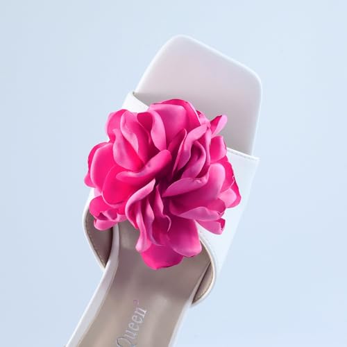 Fabric Rose Flower Shoe Clips for Women - Elegant Removable Floral Buckle