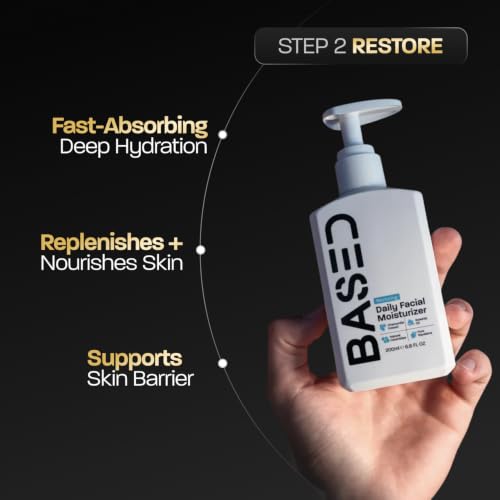 BASED Men's Daily Skincare Duo - Face Wash & Moisturizer