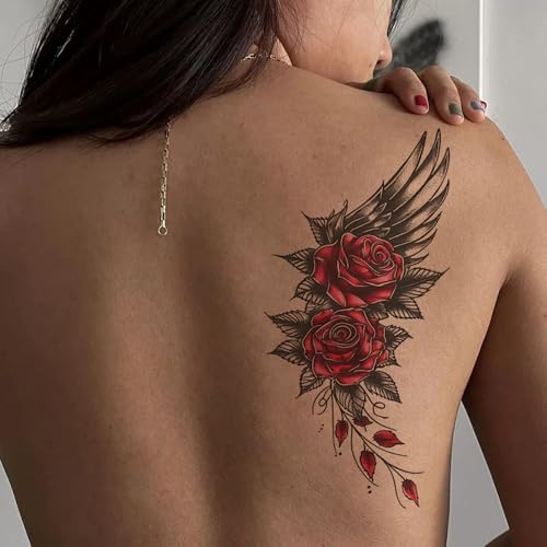 8 Sheets Waterproof Temporary Tattoo Stickers - Floral & Animal Designs