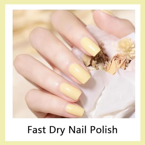OpenLive 16.5ml Lemon Yellow Nail Polish - Quick Dry, Long Lasting