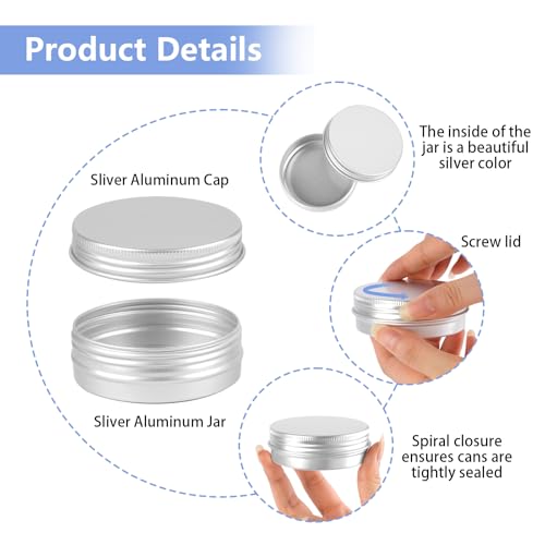 12 Pack 2oz Aluminum Salve Tins with Screw Lids