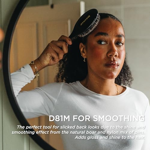 Denman Boar Bristle Cushion Brush for Hair Detangling & Shine