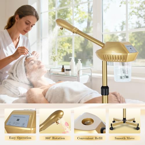 Professional Facial Steamer with Adjustable Height & Ionic Steam