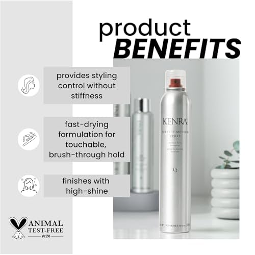 Perfect Medium Spray 13 | Provides Styling Control Without Stiffness | Medium Hold | Fast-Drying Formulation | High Shine Finish | All Hair Types