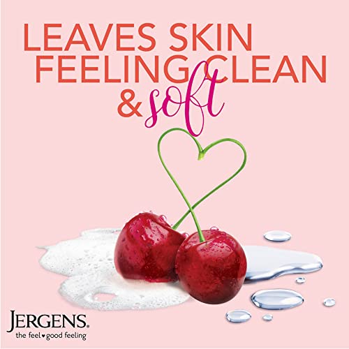 Jergens Extra Moisturizing Hand Soap, Liquid Hand Soap Refill Cherry Almond Scent, Hand Wash For Dry Hands, 15 Ounces