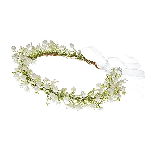 Adjustable Flower Crown Floral Headband for Weddings
