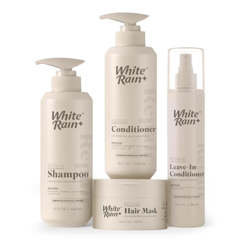 White Rain Repair Hair Care Set - Shampoo, Conditioner & Mask for Damaged Hair