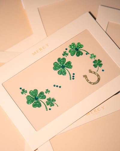 Mercy London Green Clover Face Jewels Stick On