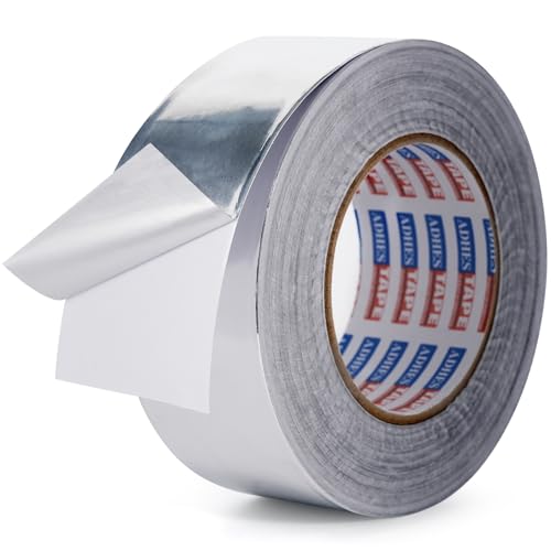 ADHES Premium Aluminum Foil Tape 2in x 210ft (50mm x 64m) High Temp Waterproof