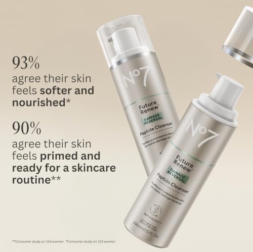 No7 Future Renew Damage Repair Peptide Face Cleanser - Hydrating & Anti-Aging