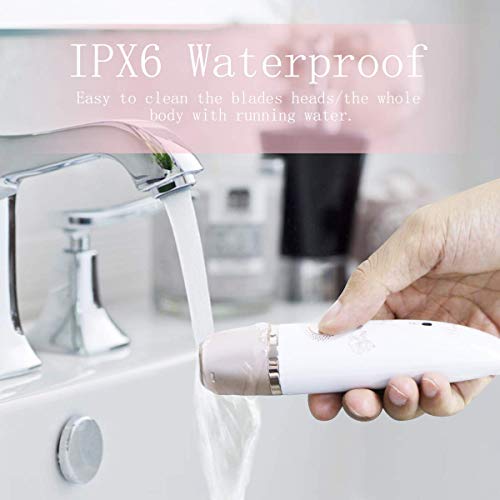 Women's Electric Hair Remover & Bikini Trimmer - Painless Wet & Dry Face & Body Shaver with USB Recharge
