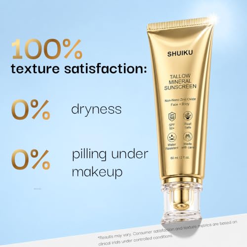 Beef Tallow Sunscreen SPF 50 for Face & Body - Natural Mineral Protection