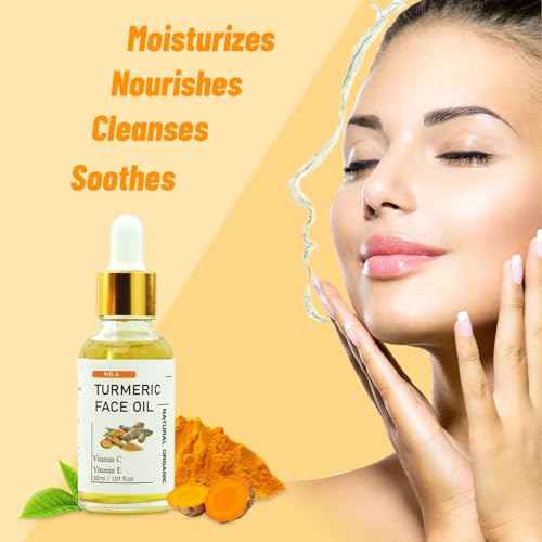 MR.A 2Pcs Turmeric Soap Bar and Turmeric Oil Set for Face & Body, Nautral Ingredients with Vitamin C to Cleanses, Soothing, Hydrating Skin, Turmeric Skin Care Set for All Skin Type