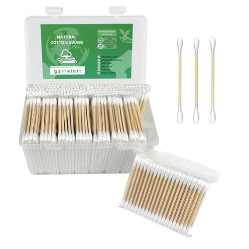 1000ct Bamboo Cotton Swabs - Organic Double Tips