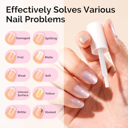 MelodySusie Nail Strengthener & Growth Treatment - Ridge Filling Base Coat 15ml