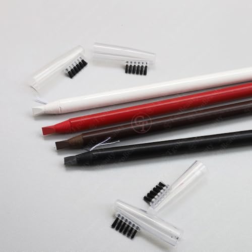 DuBeauty Microblading Mapping Pencil Set - 3pcs Waterproof Eyebrow & Lip Tattoo Pencils