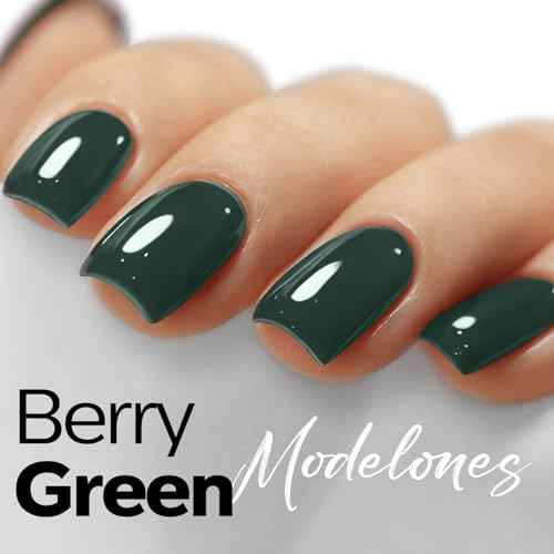 modelones Gel Nail Polish Green Gel Polish Soak Off Winter Nail Polish Christmas Art Manicure Gift 15 ML