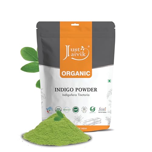 Just Jaivik 100% Organic Indigo Powder for Hair Dye - 227g