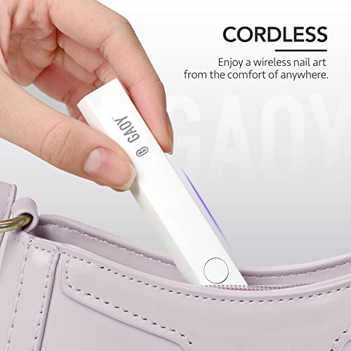 GAOY Cordless Handheld UV Light for Gel Nails - Rechargeable Nail Lamp