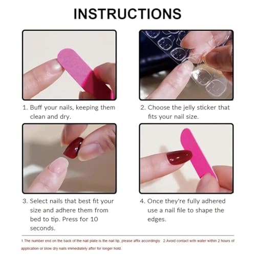 Colorful French Tip Press On Nails Medium Almond 24pc Set