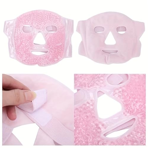 Gel Beads Ice Face Mask - Cold Hot Compress Pack for Puffiness