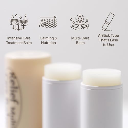 LU'PIUM Relief Multi Care Stick Balm ? Vegan Moisturizing & Soothing Balm with Cica, Ceramide & 99% Natural Oils for Dry or Sensitive Skin