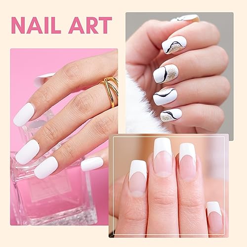 Makartt Gel Nail Polish, 1 Pcs 15ml White Gel Nail Polish For UV LED Light Blanc Gel Polish Soak Off By Acetone For Manicure DIY Nail Art Designs Home Salon