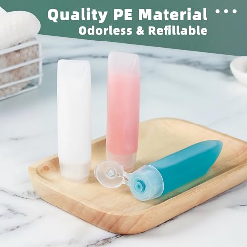 6-Pack 1oz Leak-Proof Travel Bottles with Flip-Top Squeeze