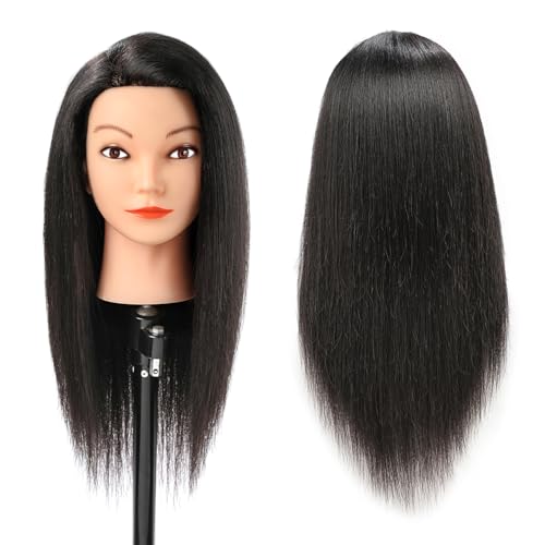 100% Human Hair Mannequin Head 22" Training Practice Head