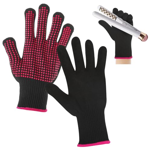 Heat Resistant Gloves for Hair Styling, 2 Pack