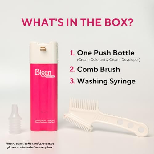 Bigen One Push Hair Color - Lightest Brown, 2 Pack for Easy Application