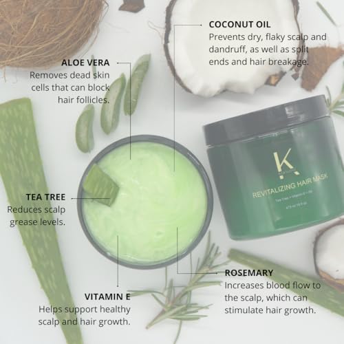 Keralove Tea Tree Hair Mask - Deep Conditioner Treatment 16oz