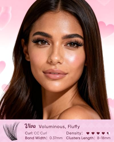 OKAYLOVE Fluffy Lash Clusters 8-18mm DIY Volume Extensions Kit