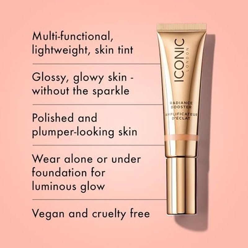 ICONIC LONDON Radiance Booster Tinted Moisturizer - Glowy Finish, 1.01 Fl Oz