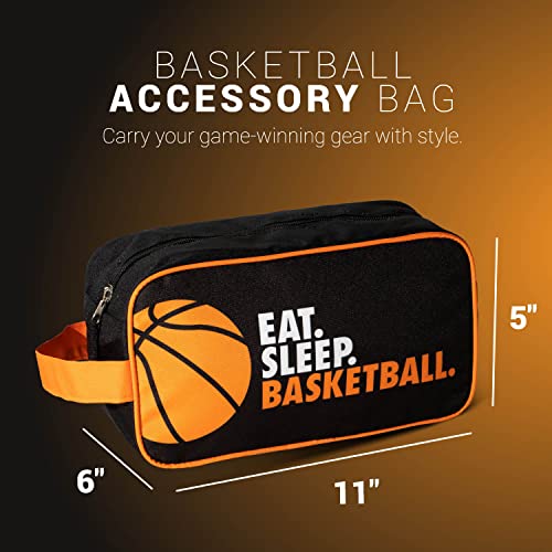 ChalkTalkSPORTS Basketball Accessory Bag | Travel Bag Dopp Kit | Eat Sleep Basketball
