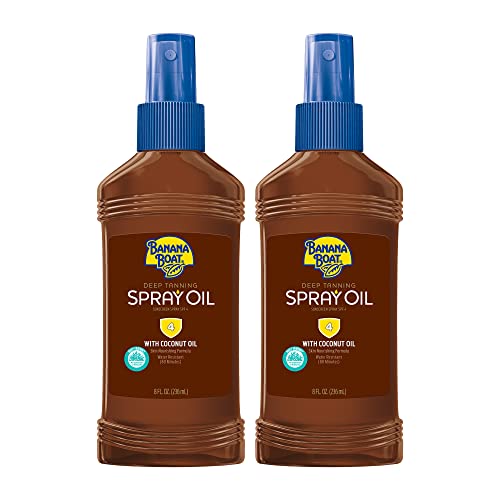Banana Boat Deep Tanning Oil Spray SPF 4, 8 Oz (2 Pack)