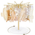 SNOWSTAR Claw Clip Organizer Holder,Vertical 360-Degree Rotating Hair Clip Holder and Storage,Hair Clip Organizer Display Stand for Women and Girls