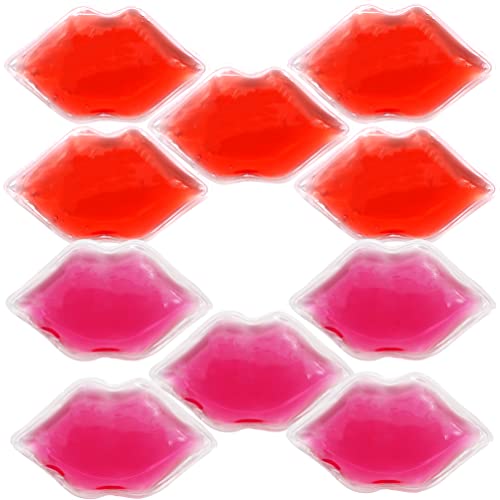 Lip Shaped Ice Pack for Post-Procedure Swelling & Bruising,Reusable Gel Cold Compress for Soothing Relief After Lip Filler,Injections,Small & Flexible for Face & Eyes